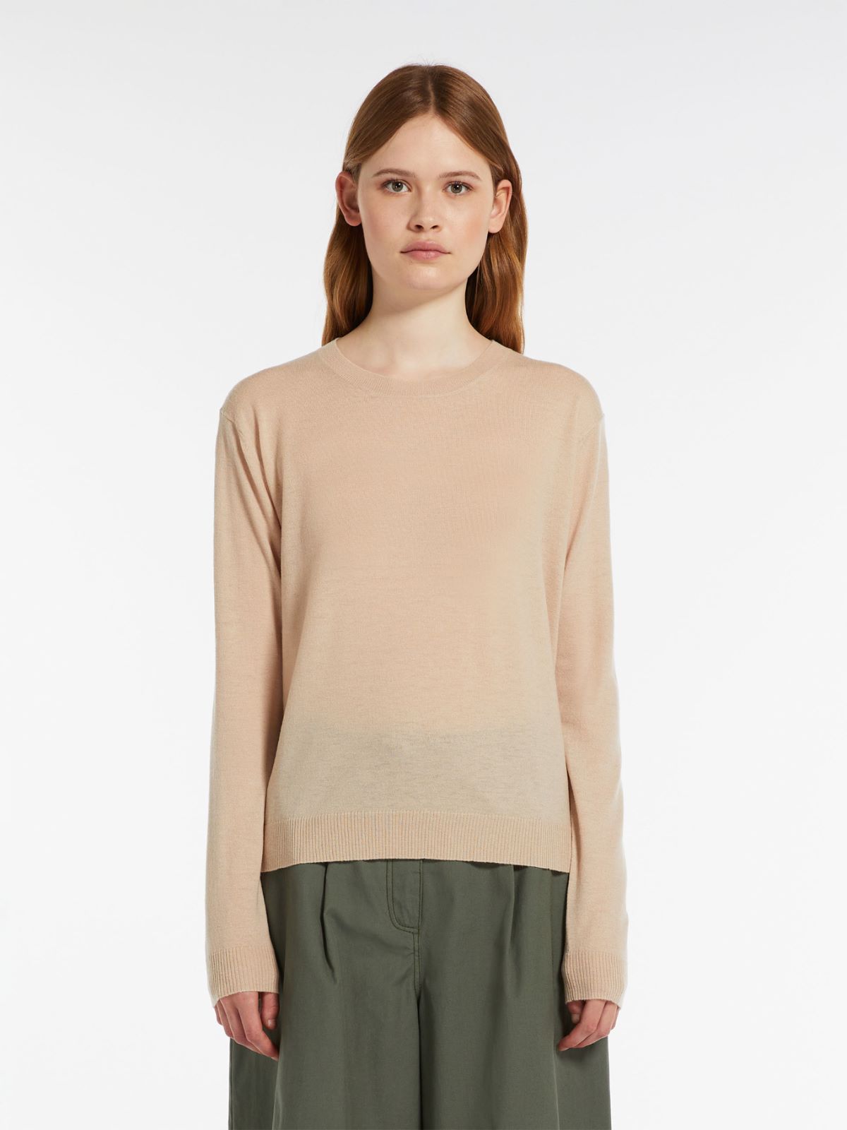 Wool and cashmere crew-neck sweater