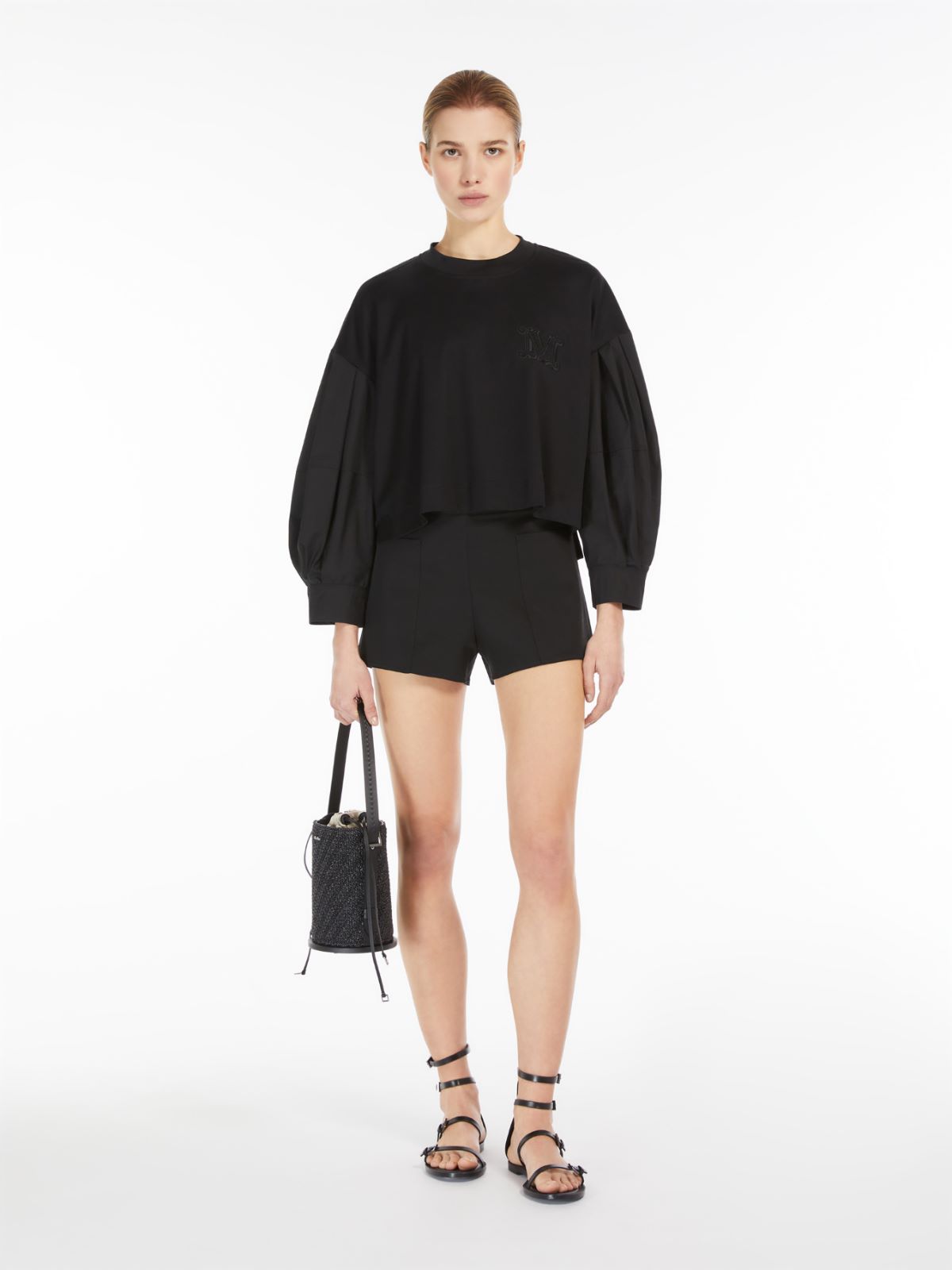 Stretch gabardine shorts