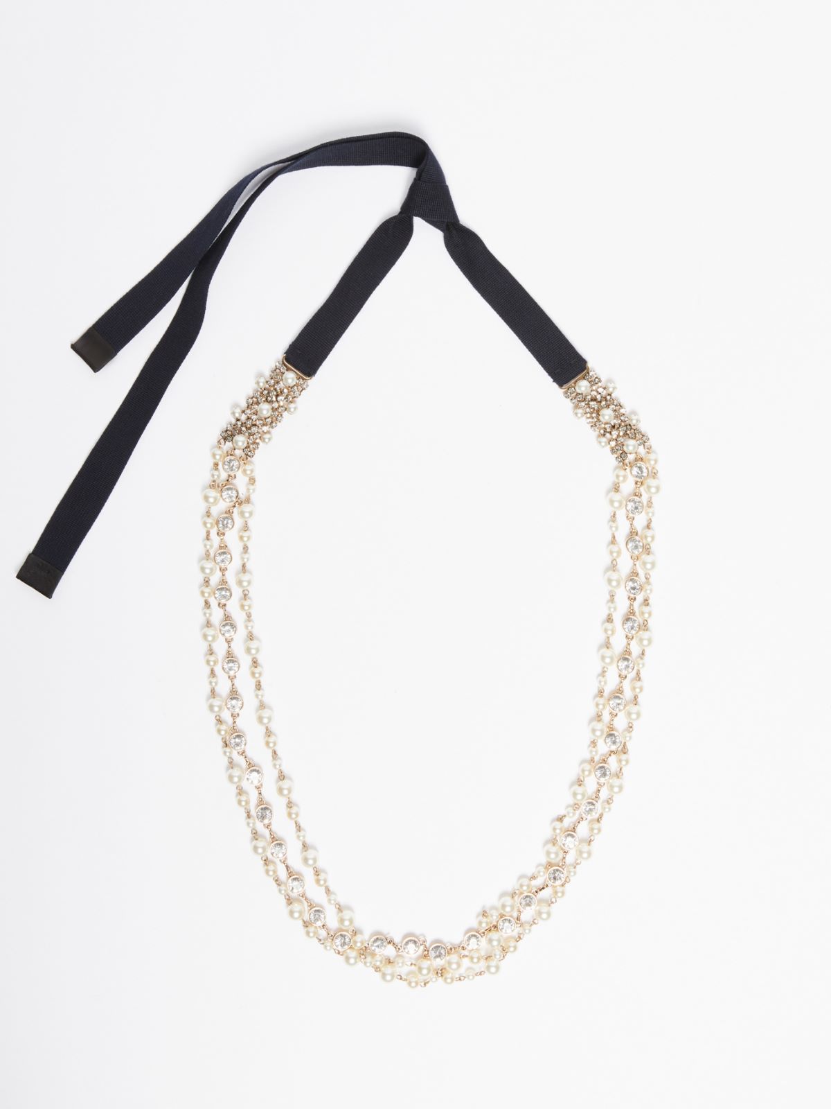 Pearl and rhinestone belt