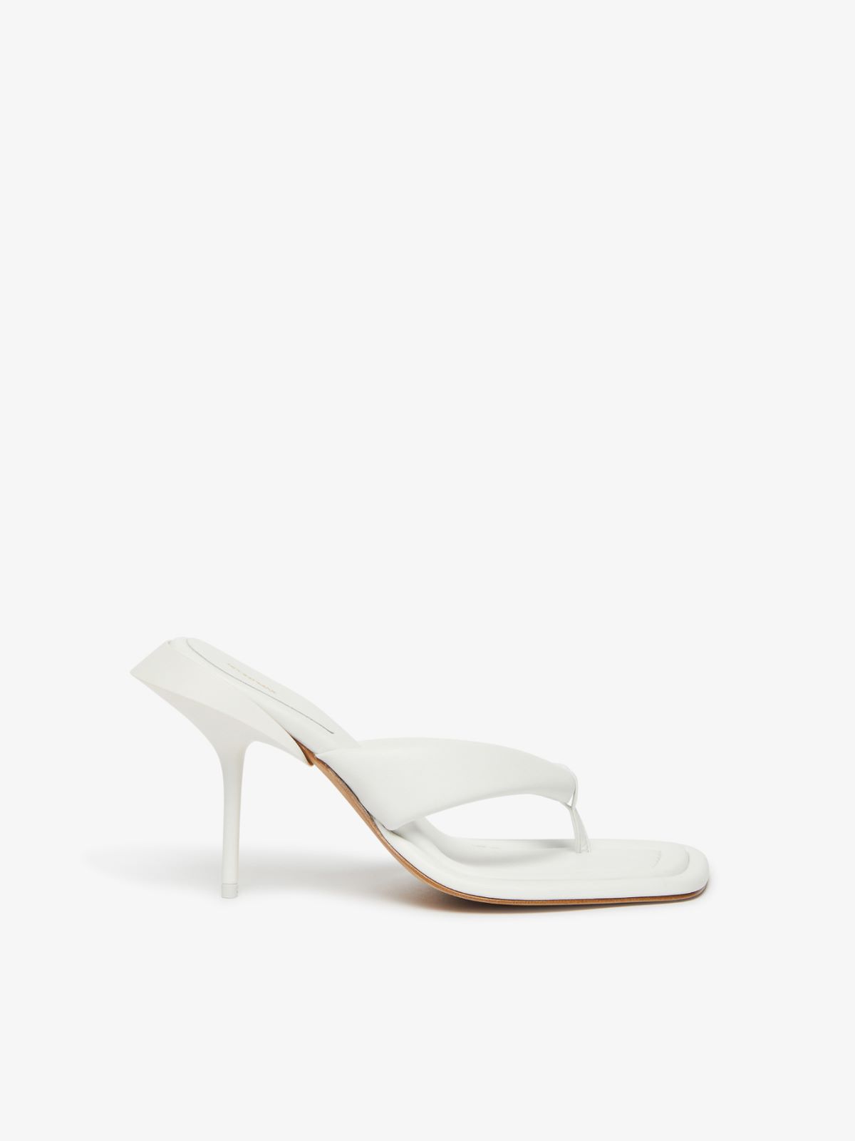 Heeled toe-post sandals
