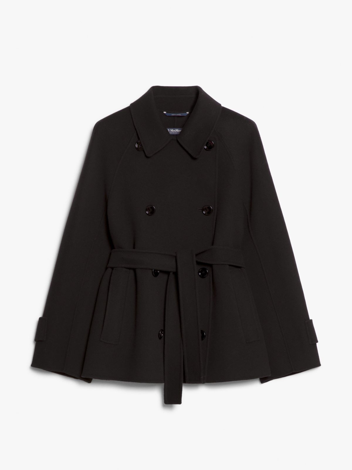 Short wool trench coat