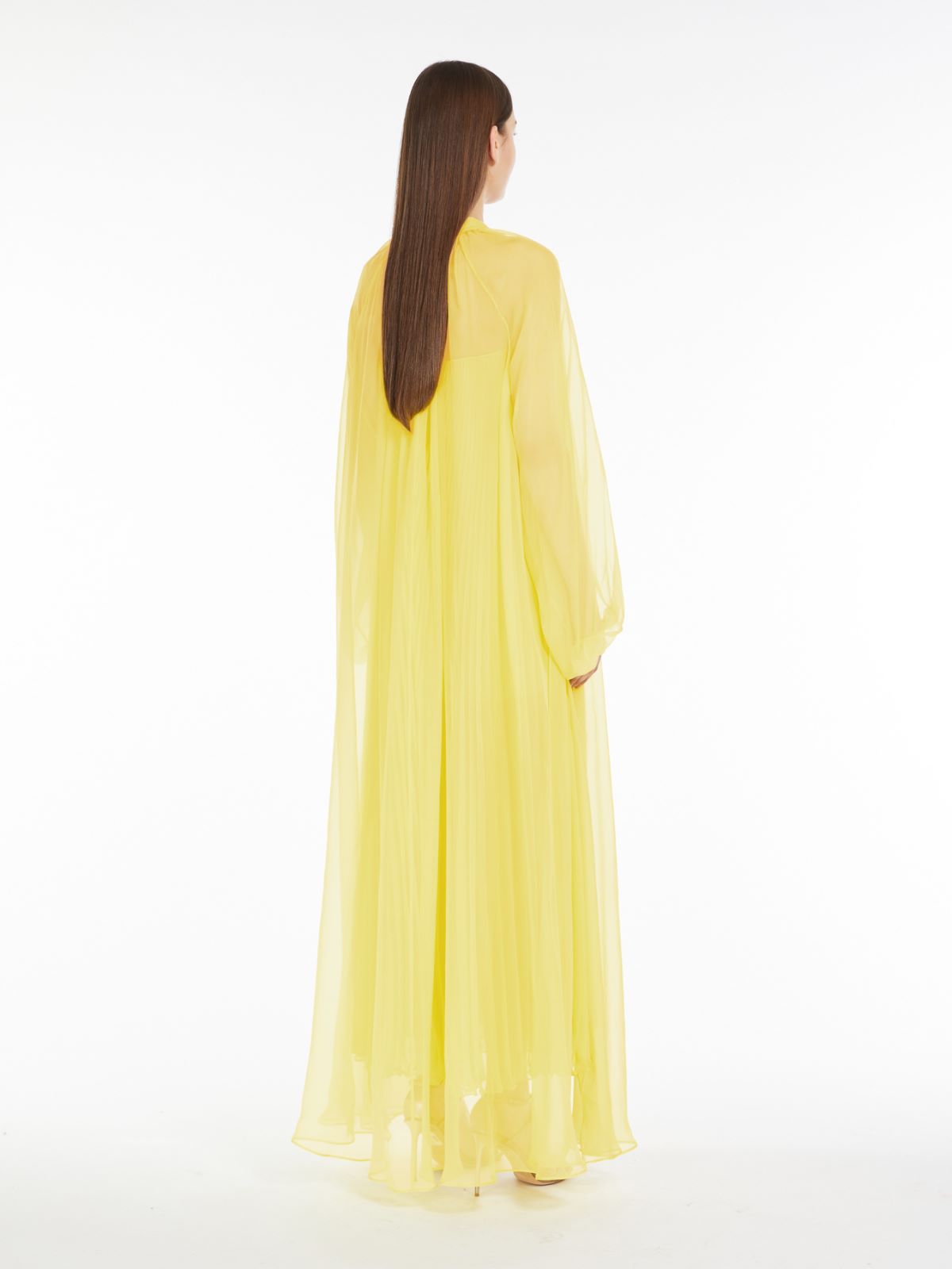 Silk chiffon duster coat