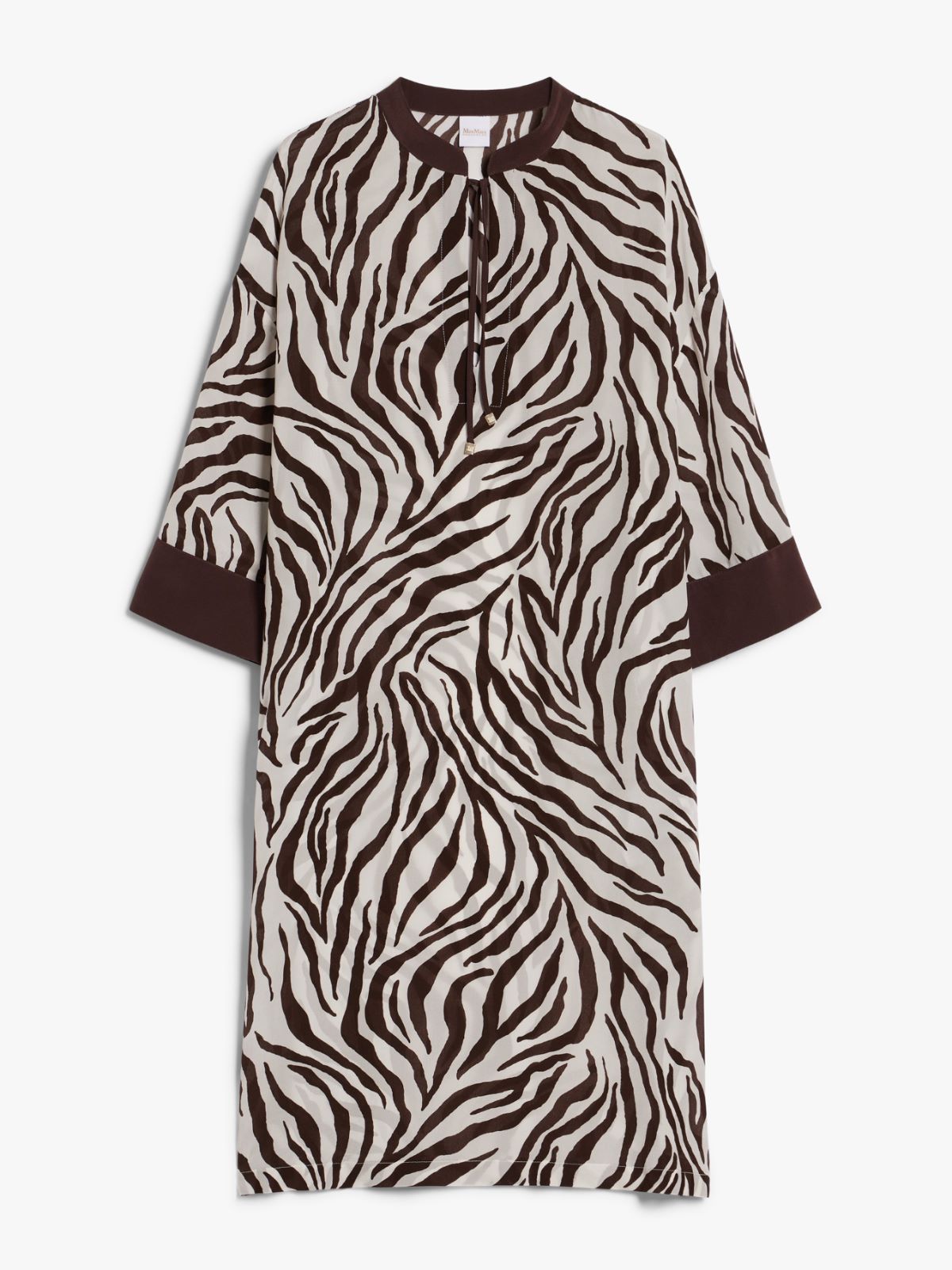 Printed silk kaftan