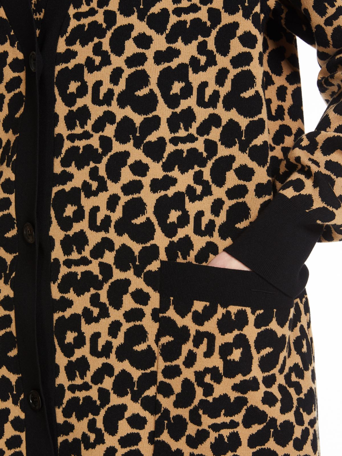 Jacquard viscose cardigan