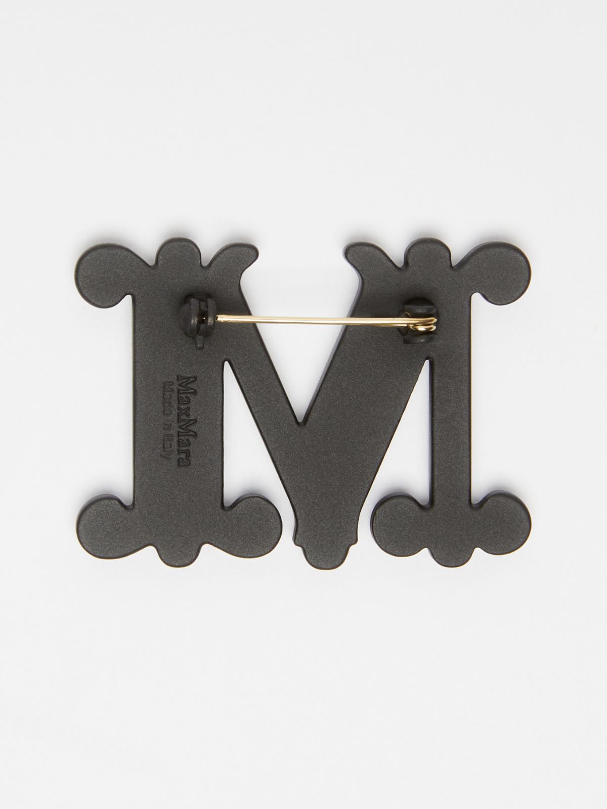 Monogram brooch with crystals