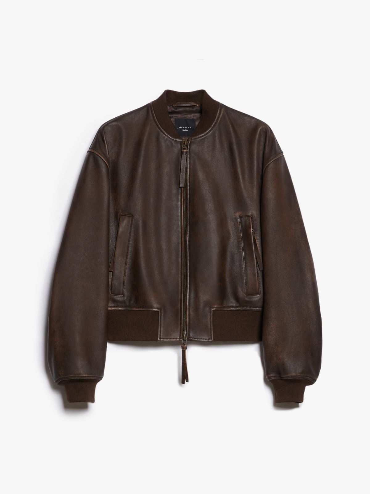 Nappa leather bomber jacket