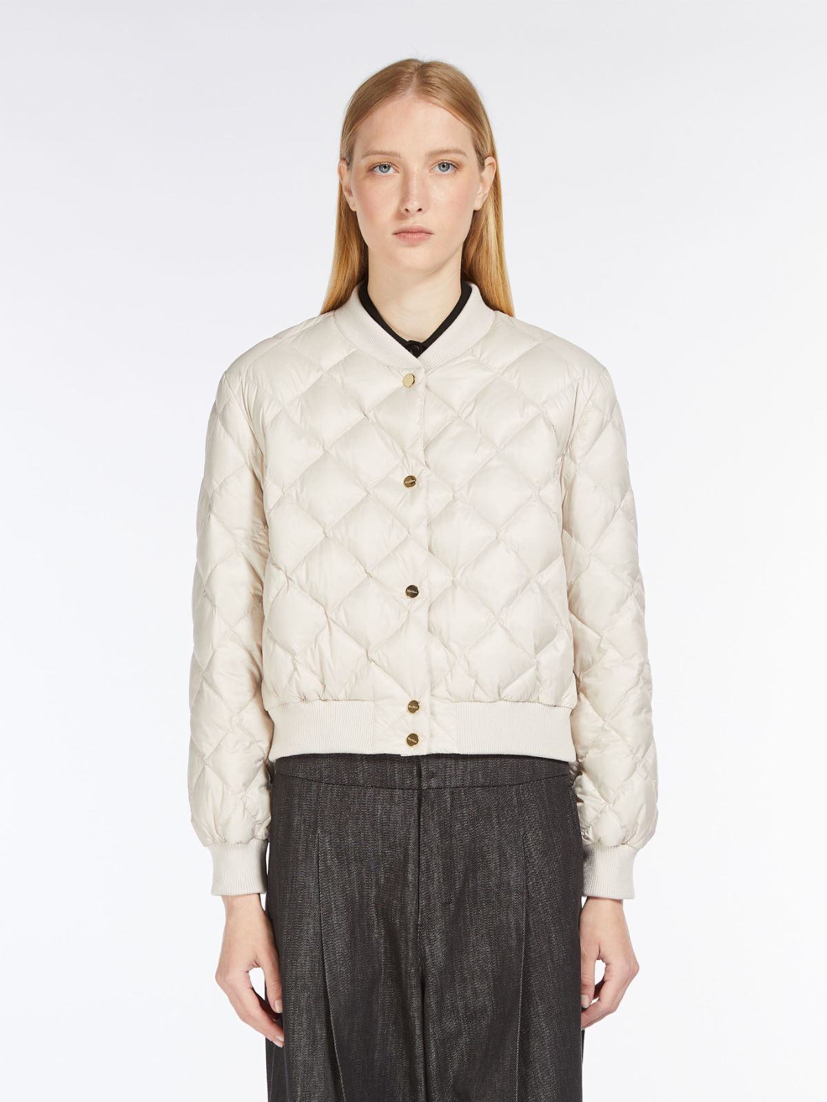 Reversible bomber jacket in water-resistant canvas