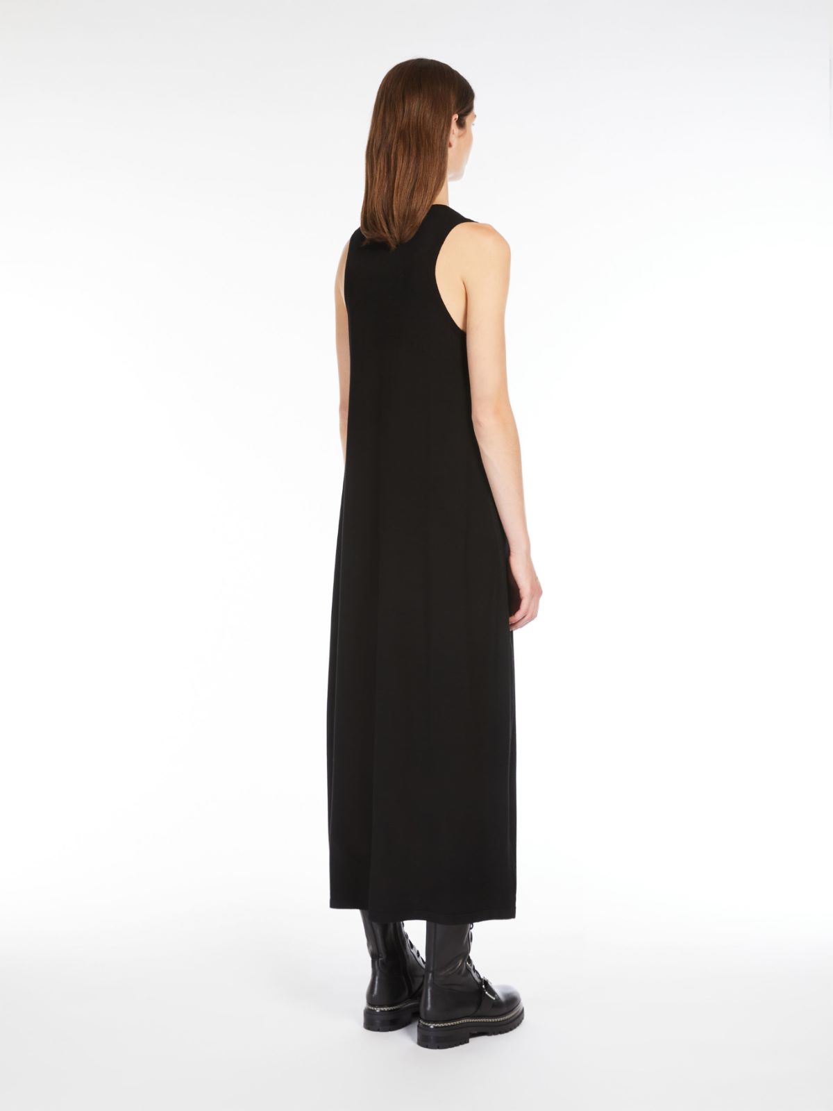 Sleeveless stretch viscose dress