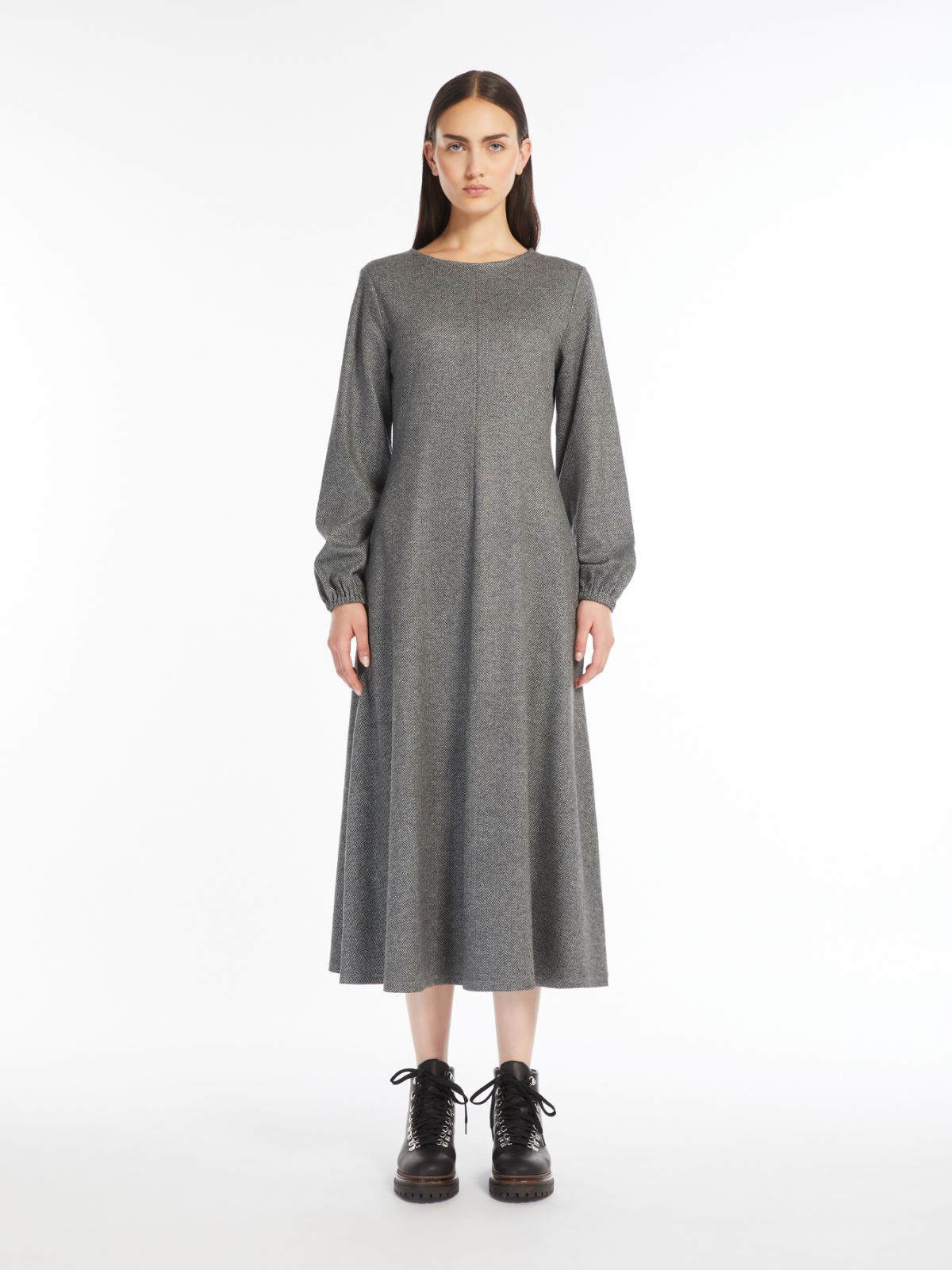 Flowing jacquard jersey dress