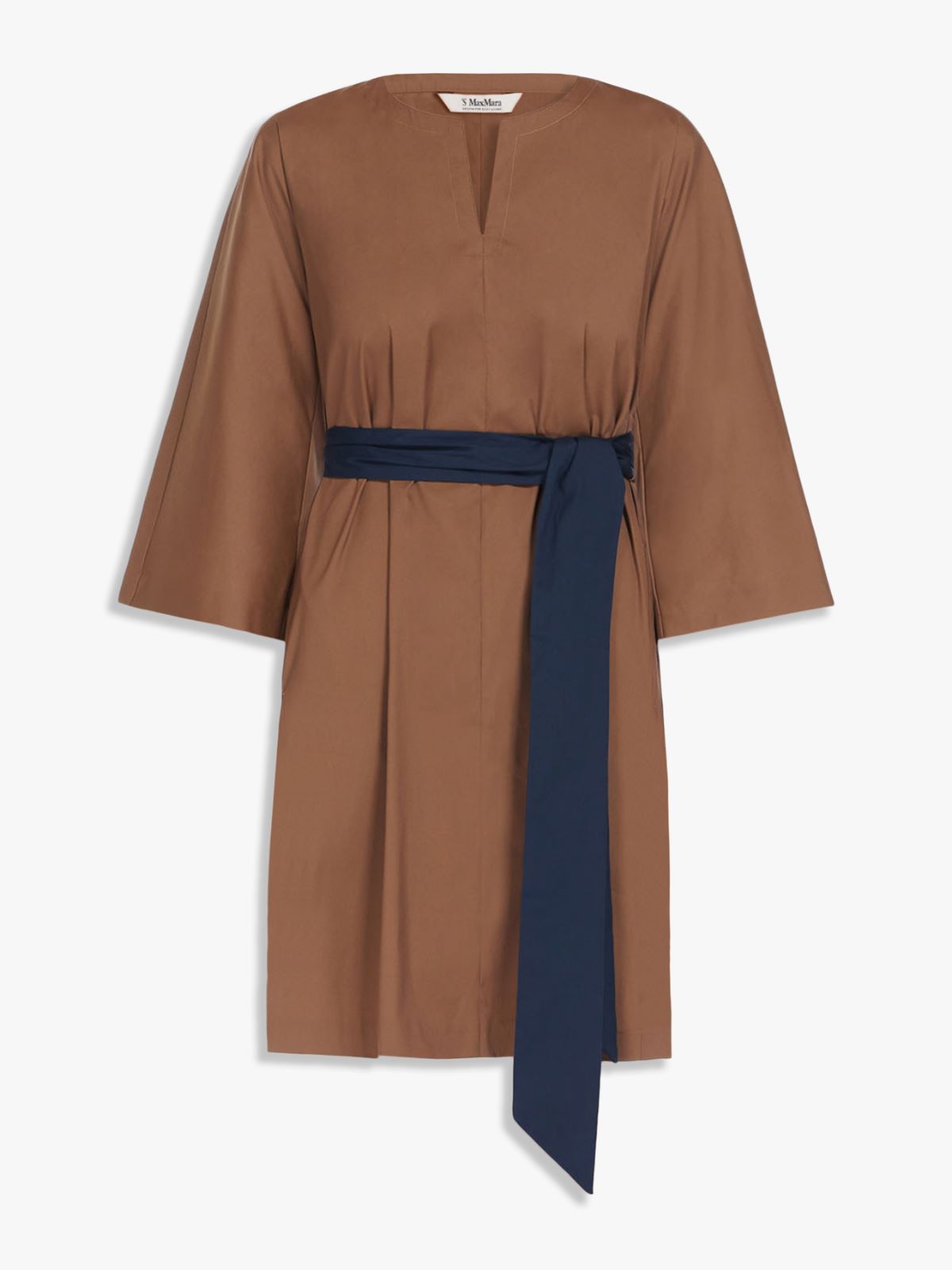 Short dress in a cotton blend