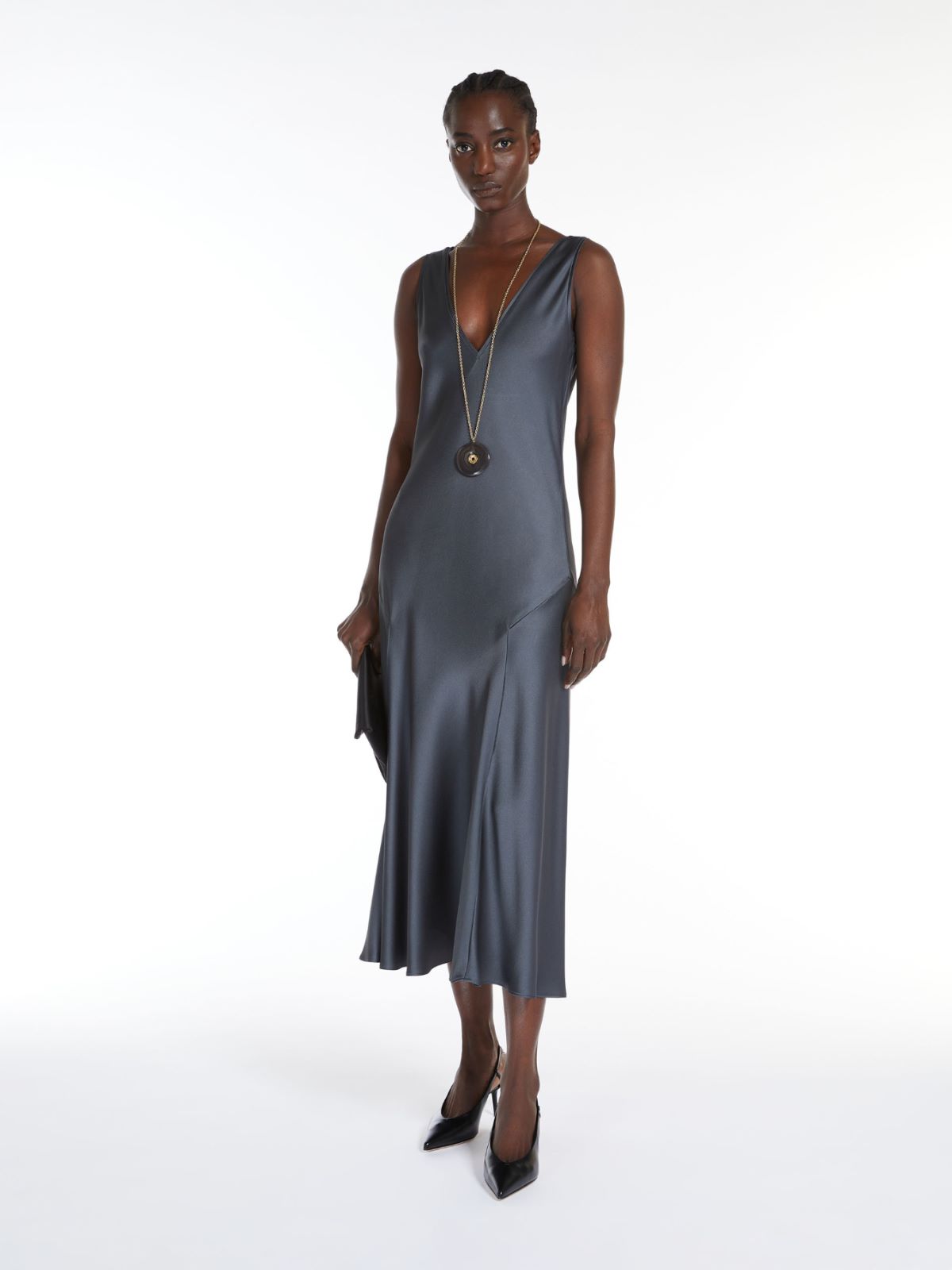 Flowing envers satin dress