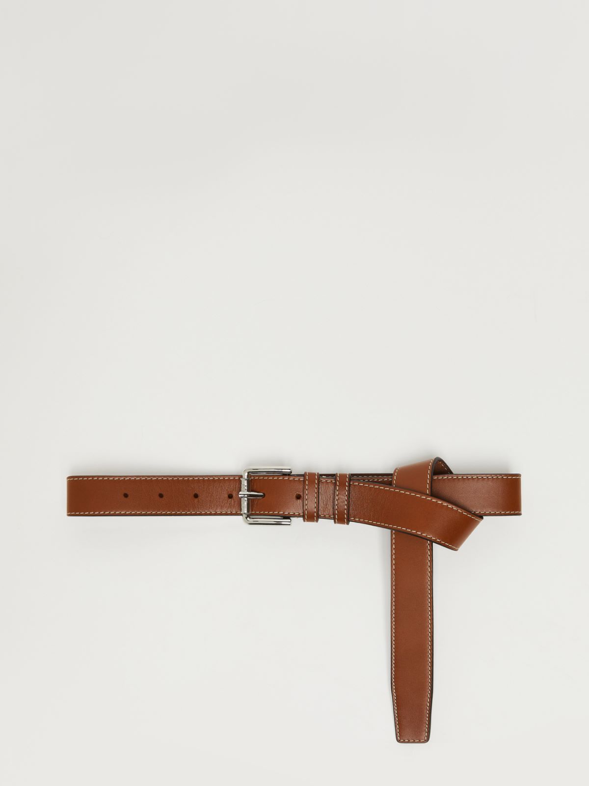 Long leather belt
