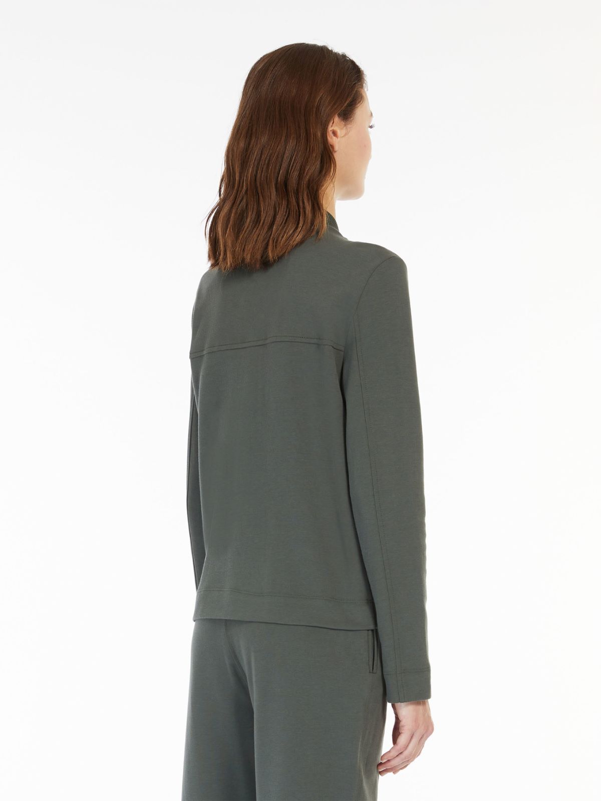 Cotton jersey bomber jacket