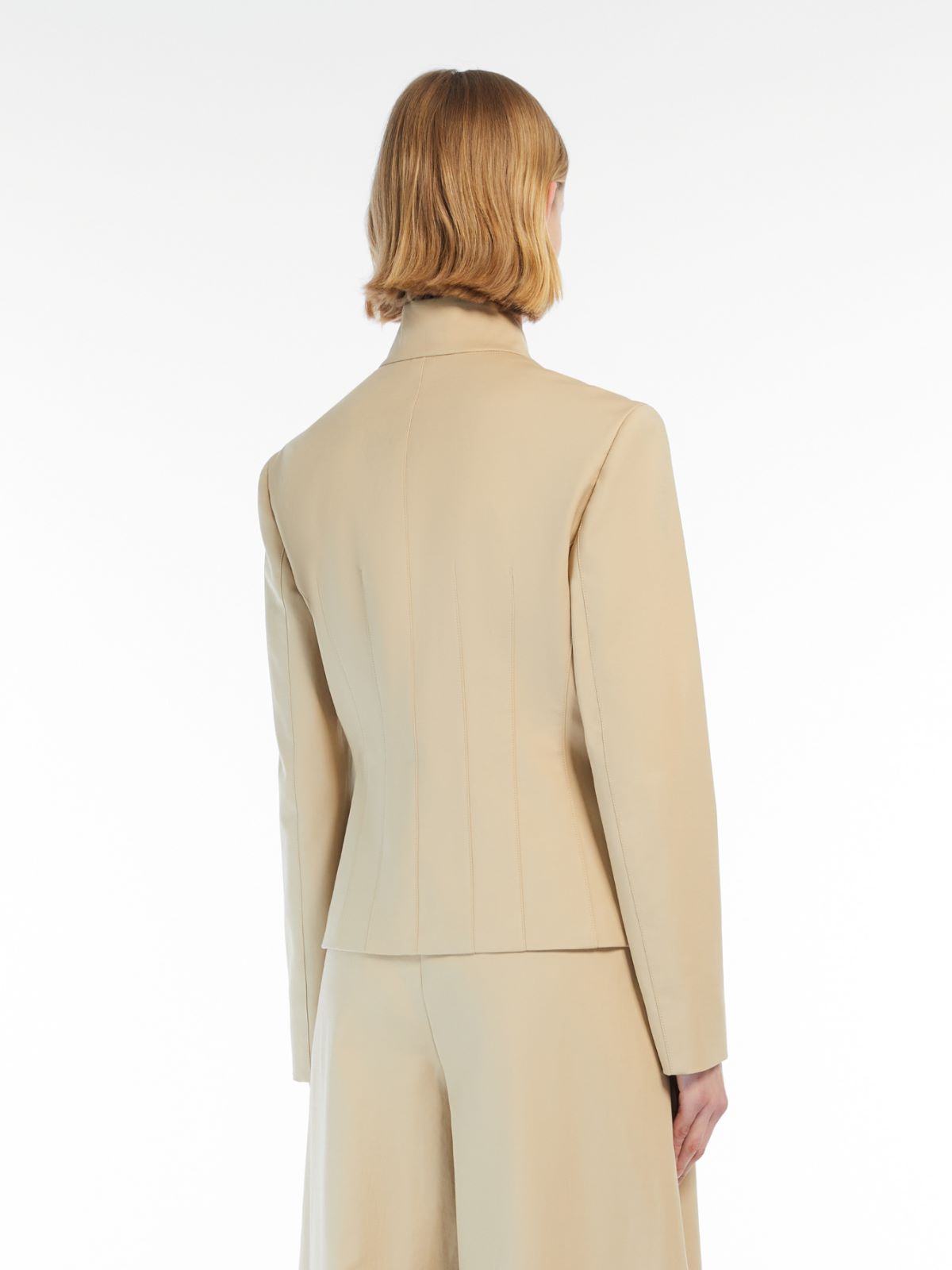 Female jacket in cotton canvas