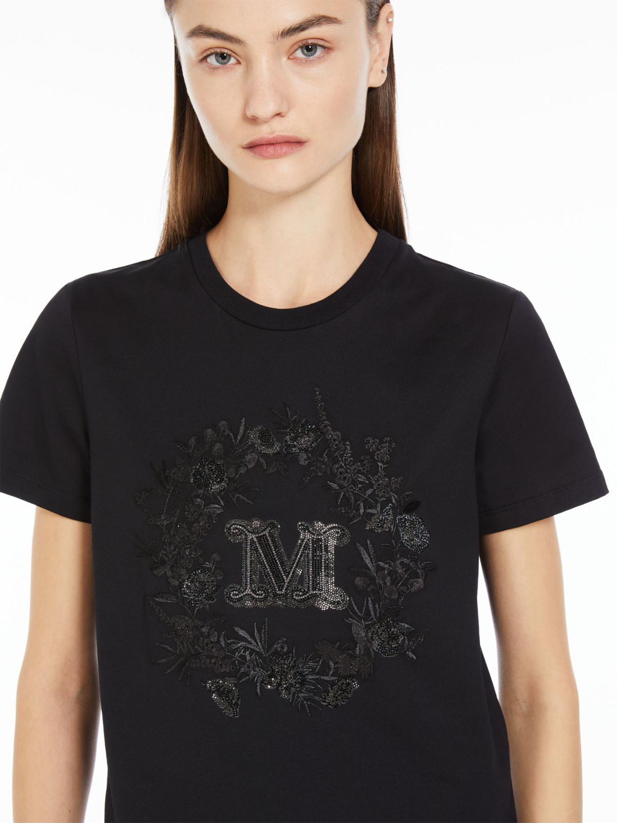 Cotton T-shirt with embroidered pocket