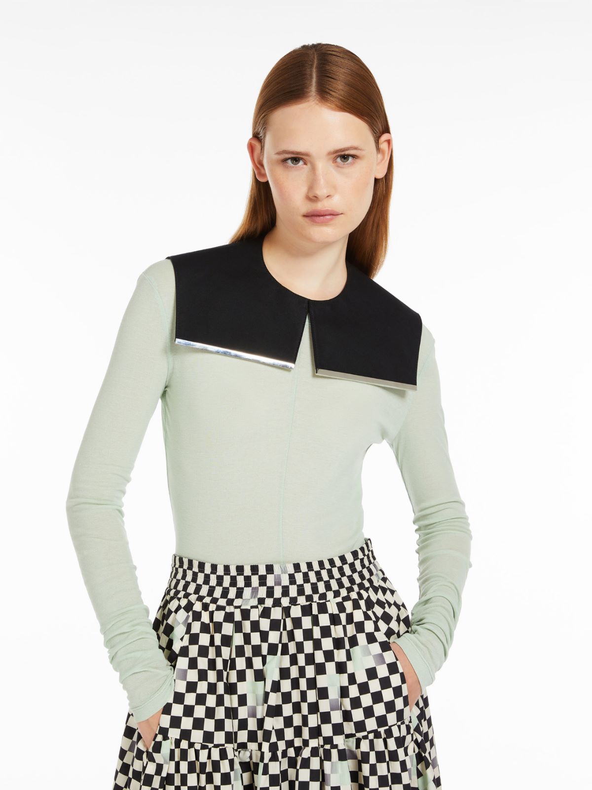 Cotton crepe jersey T-shirt