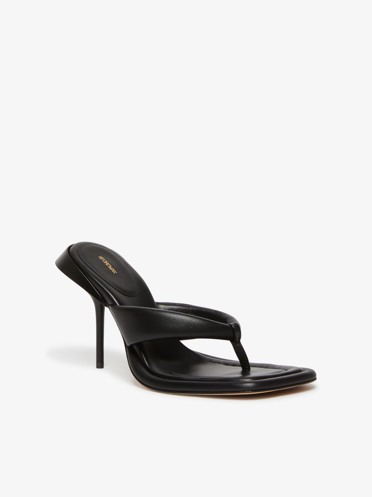 Heeled toe-post sandals