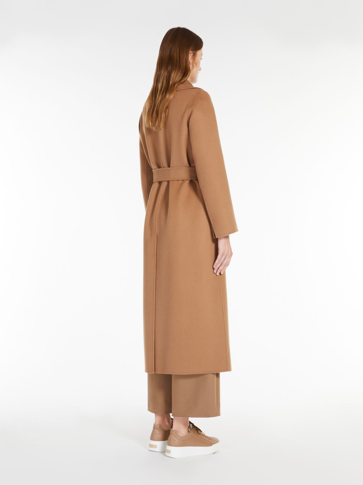 Wool coat with belt