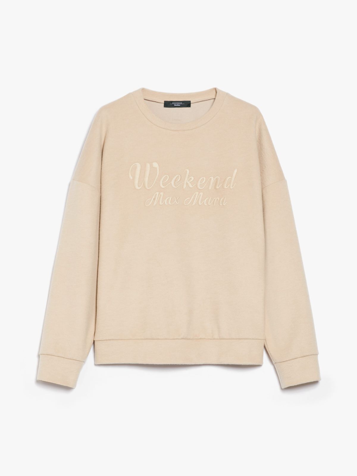 Cotton and wool broadcloth sweatshirt
