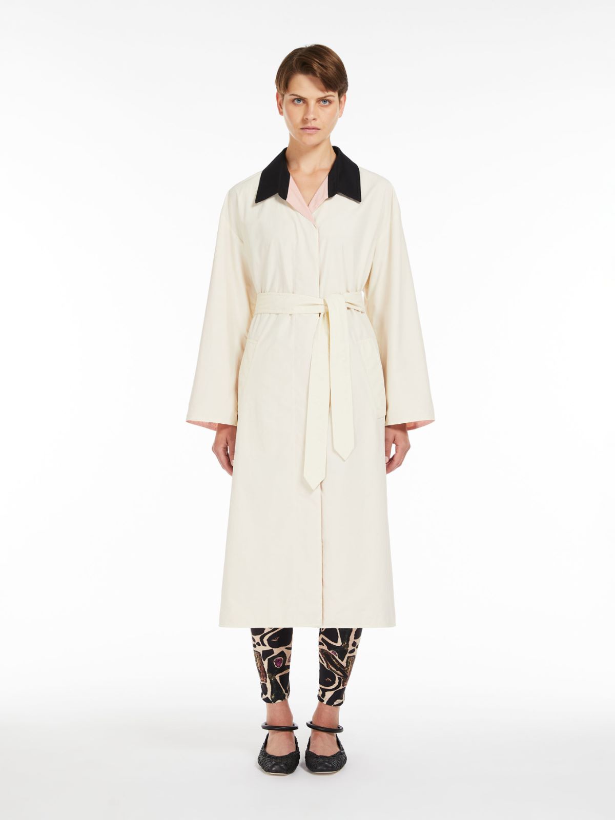 Water-repellent cotton canvas duster coat