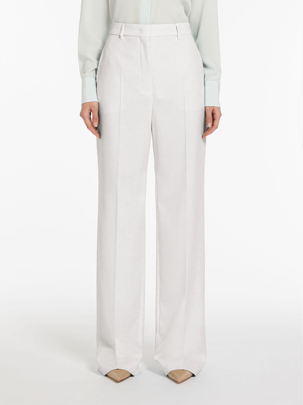 Wool crepe trousers