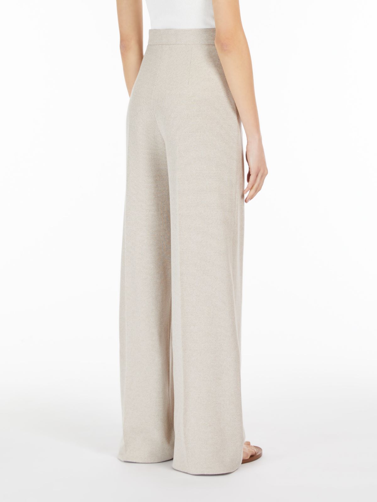 Wide jersey trousers
