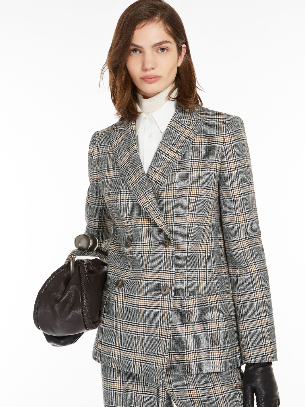 Patterned wool blazer