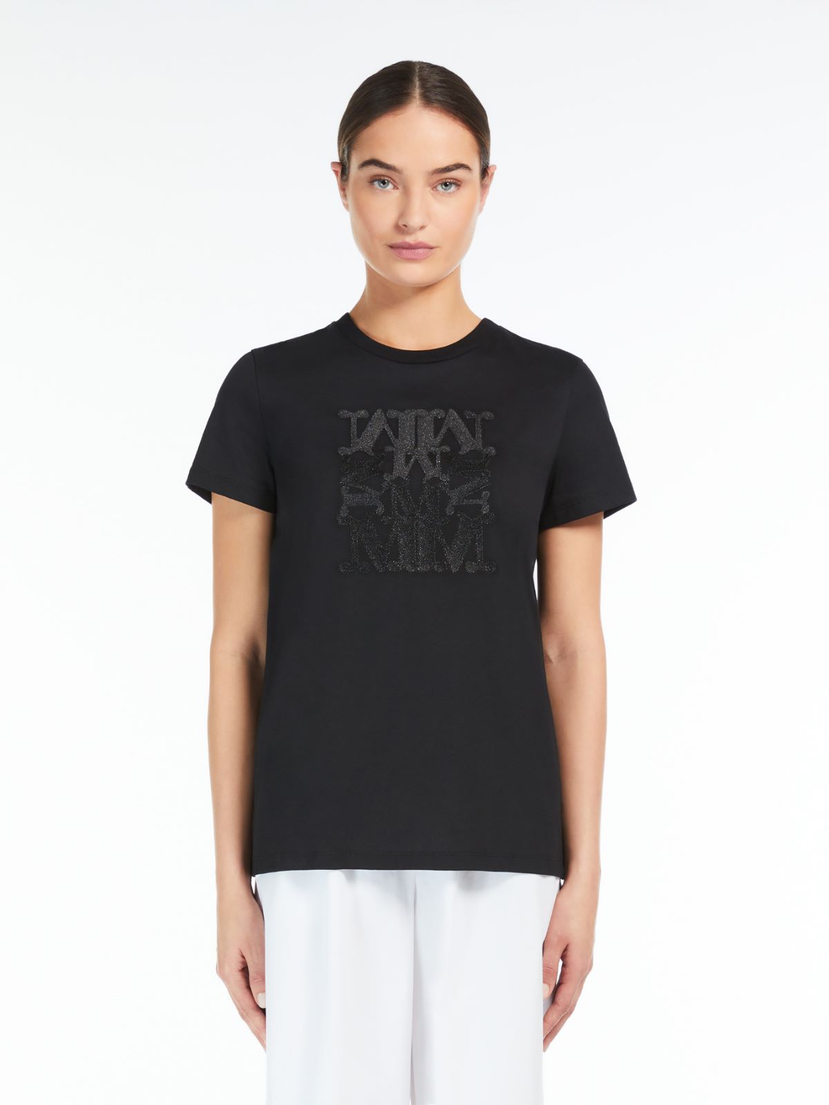 Cotton T-shirt with appliqué