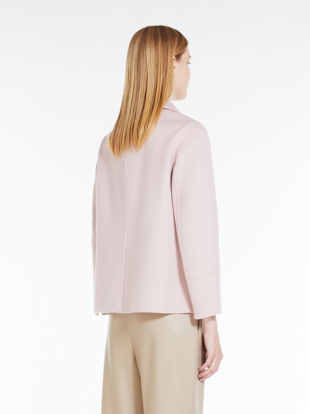 Single-breasted wool pea coat