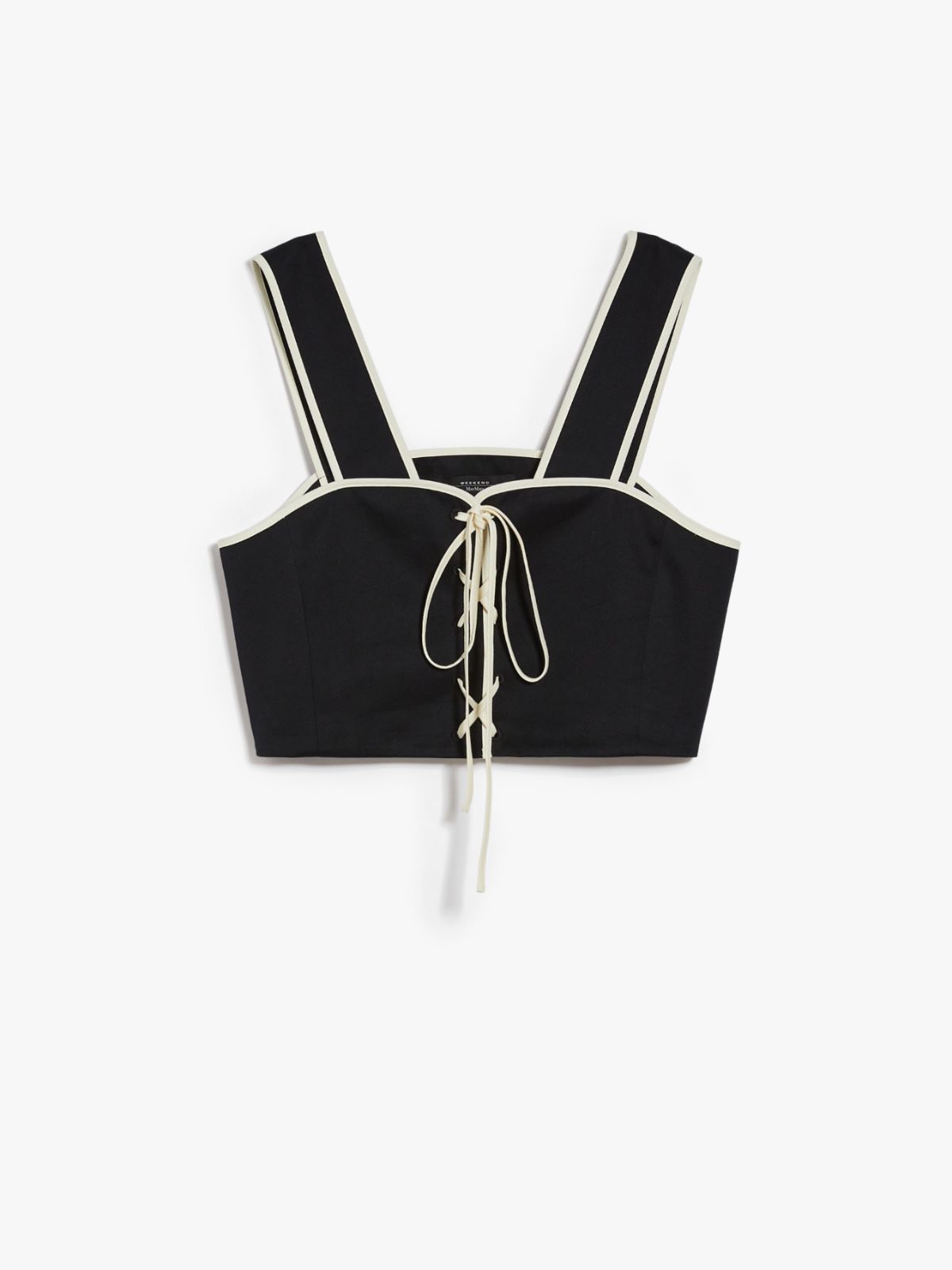 Cotton gabardine top