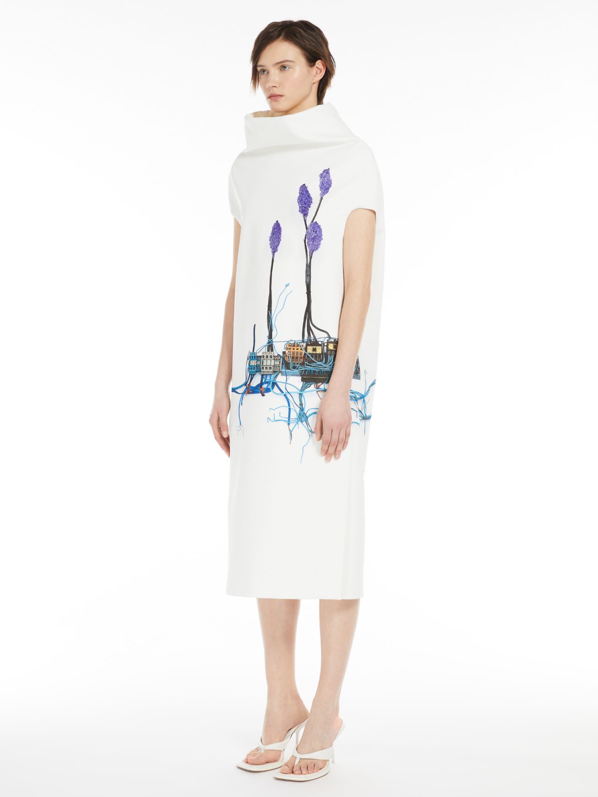 Printed cocoon dress