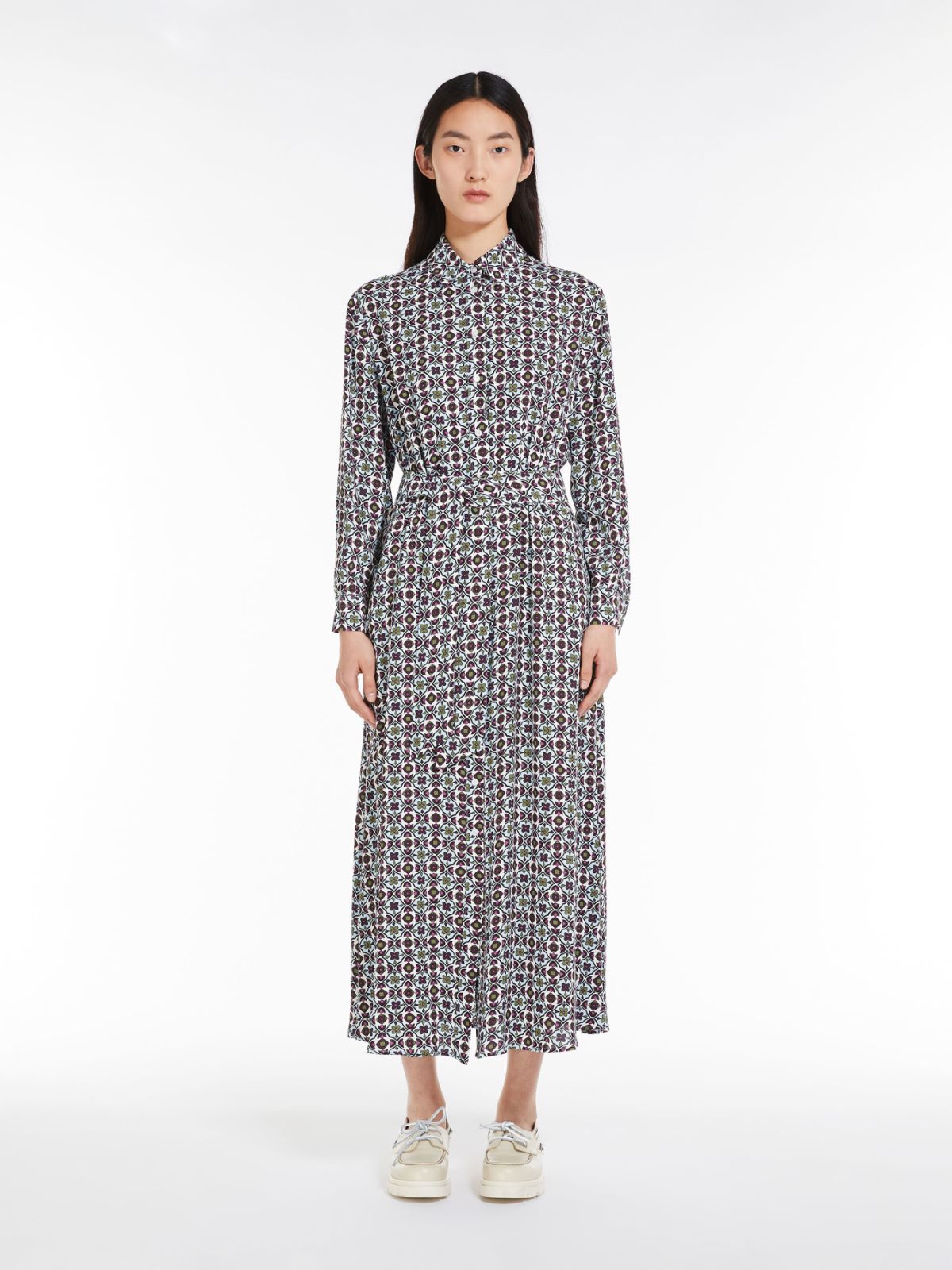 Viscose georgette shirt dress