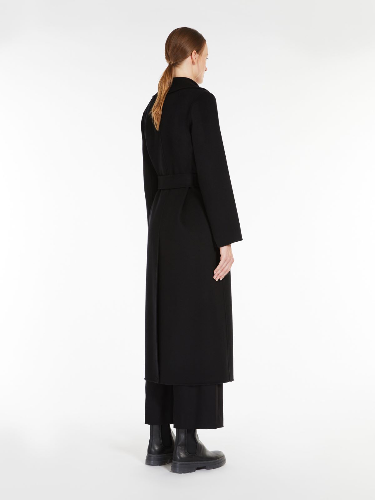 Wool coat with belt
