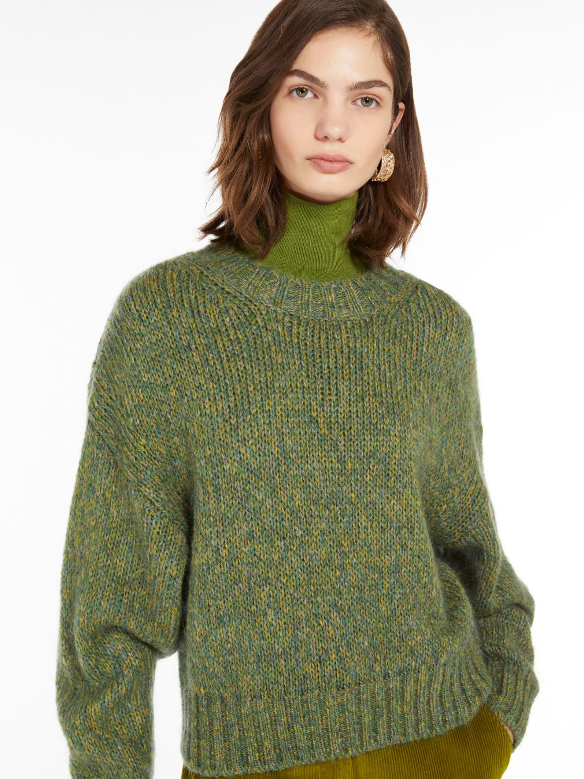 Mohair chiné yarn sweater