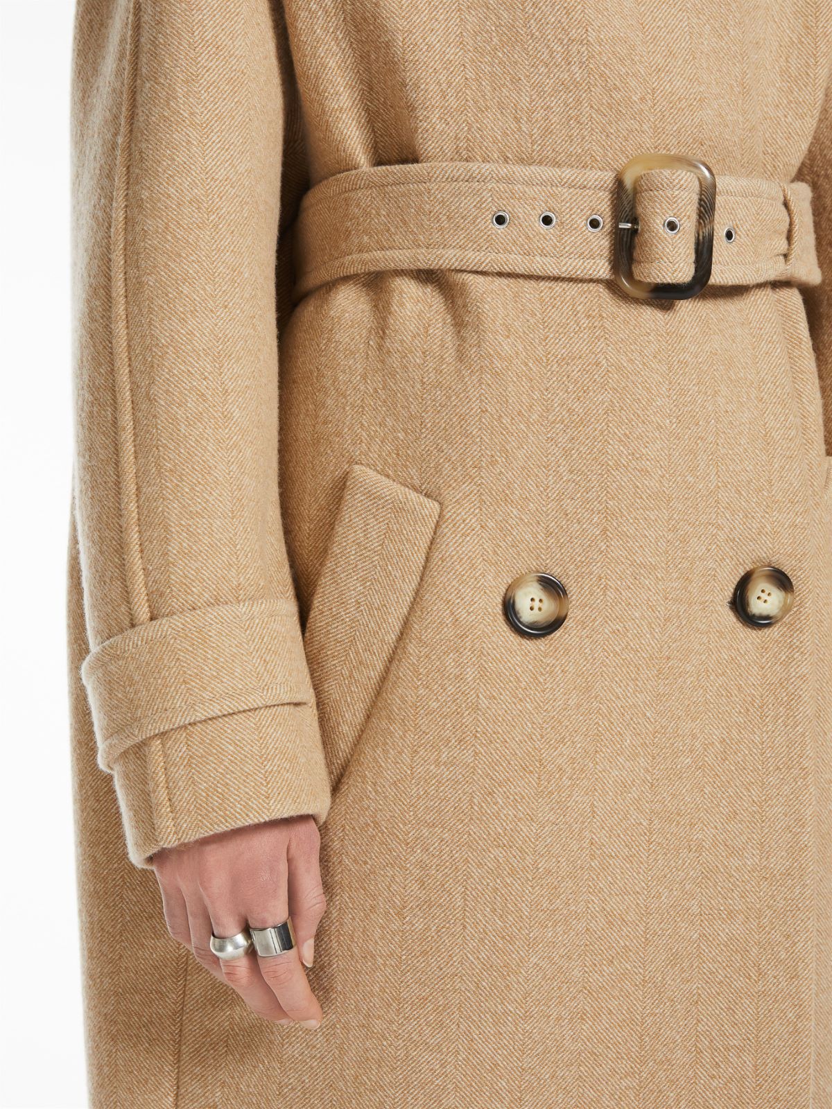 Comfort-fit wool-blend coat
