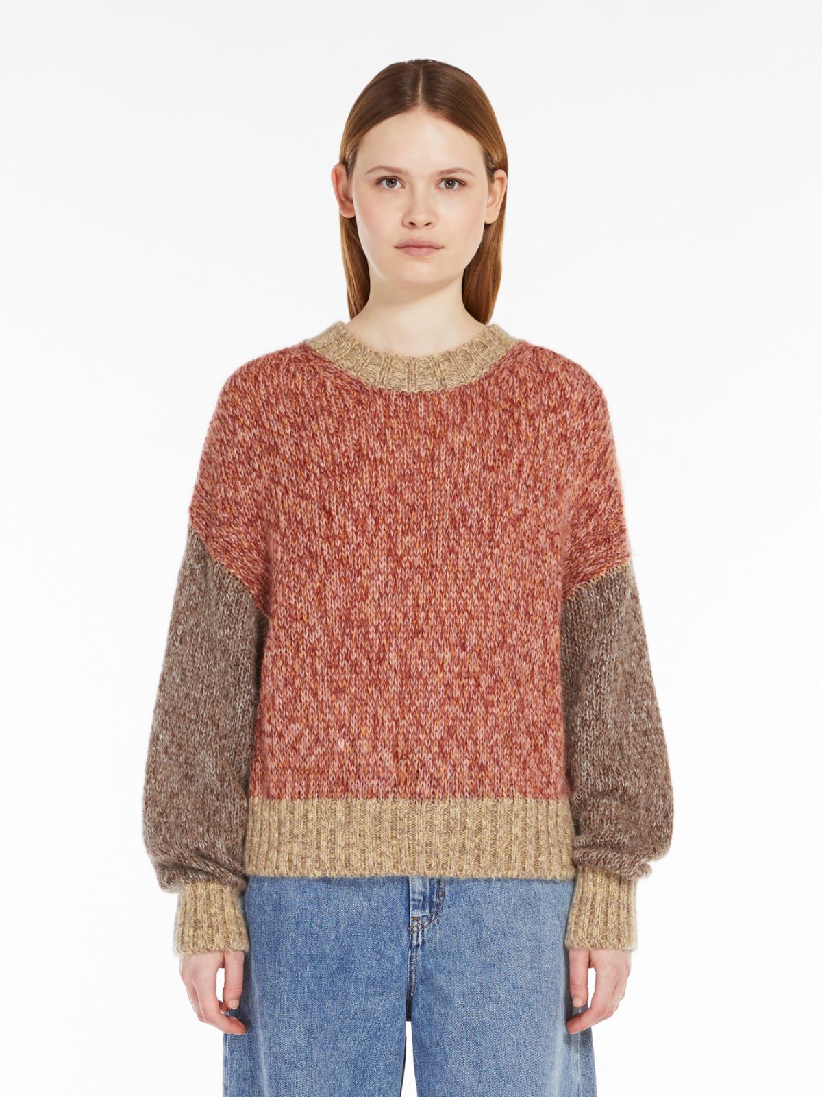 Mohair chiné yarn sweater
