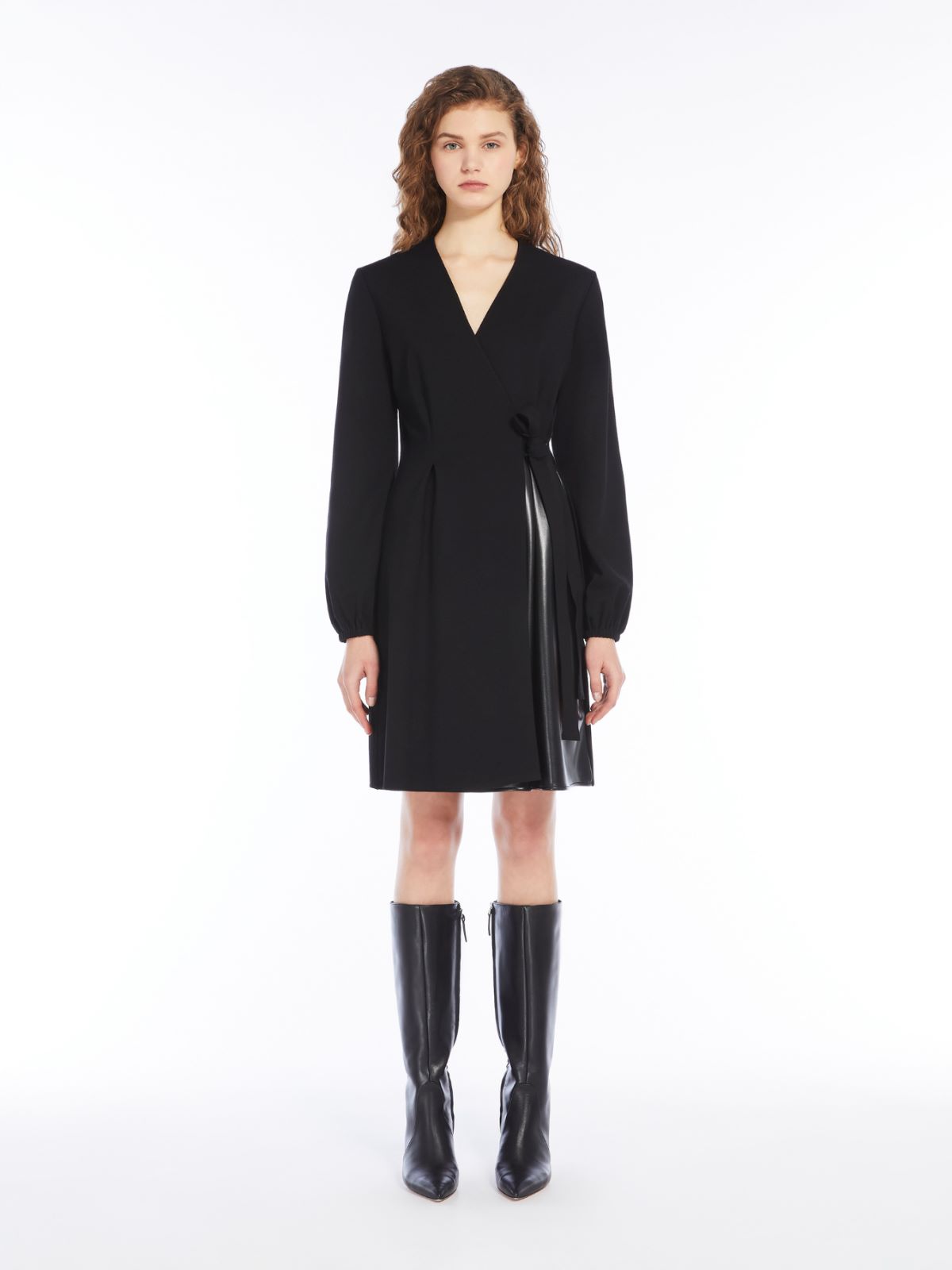 Milano-knit short jersey dress