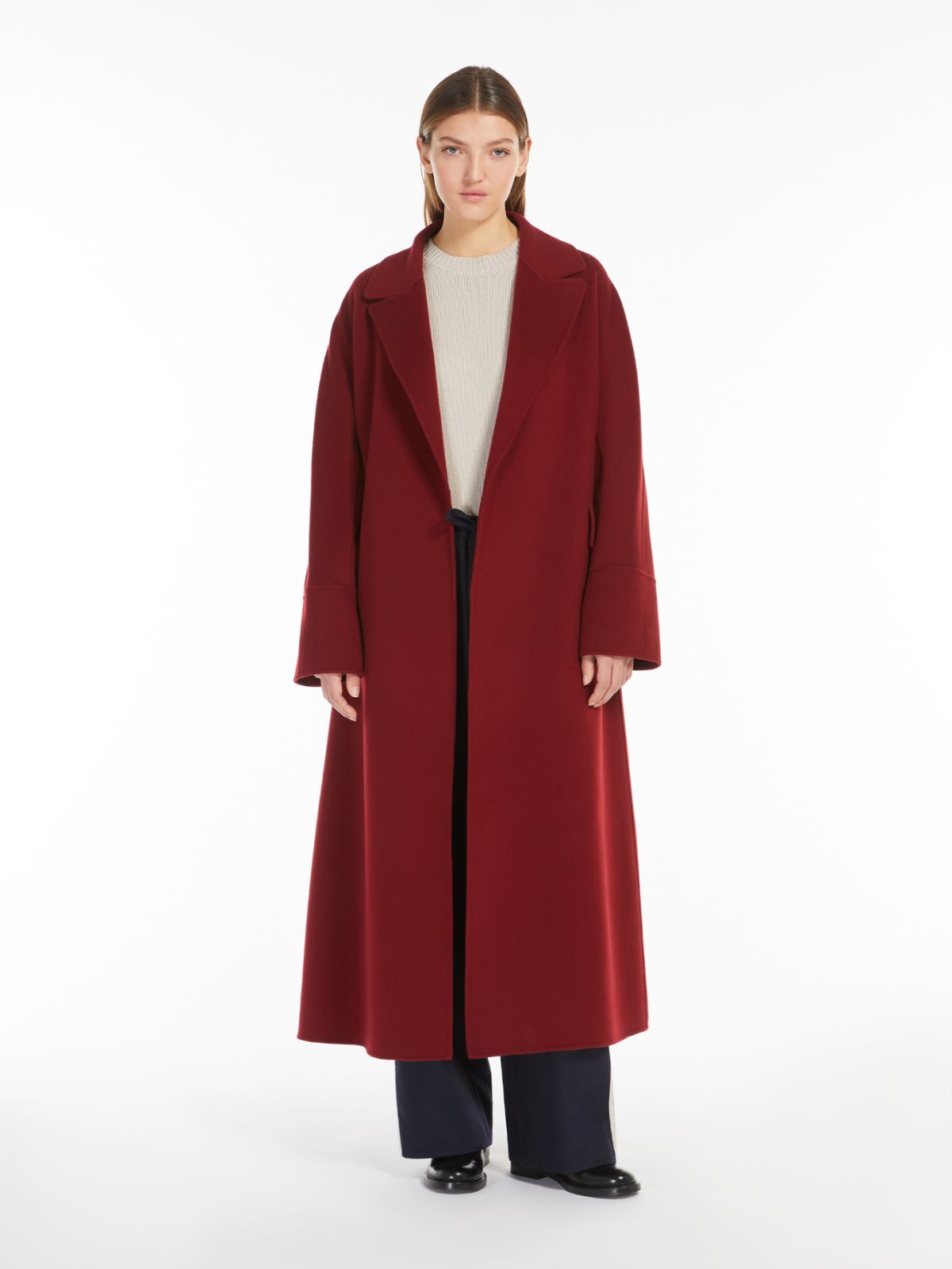 Wool wrap coat