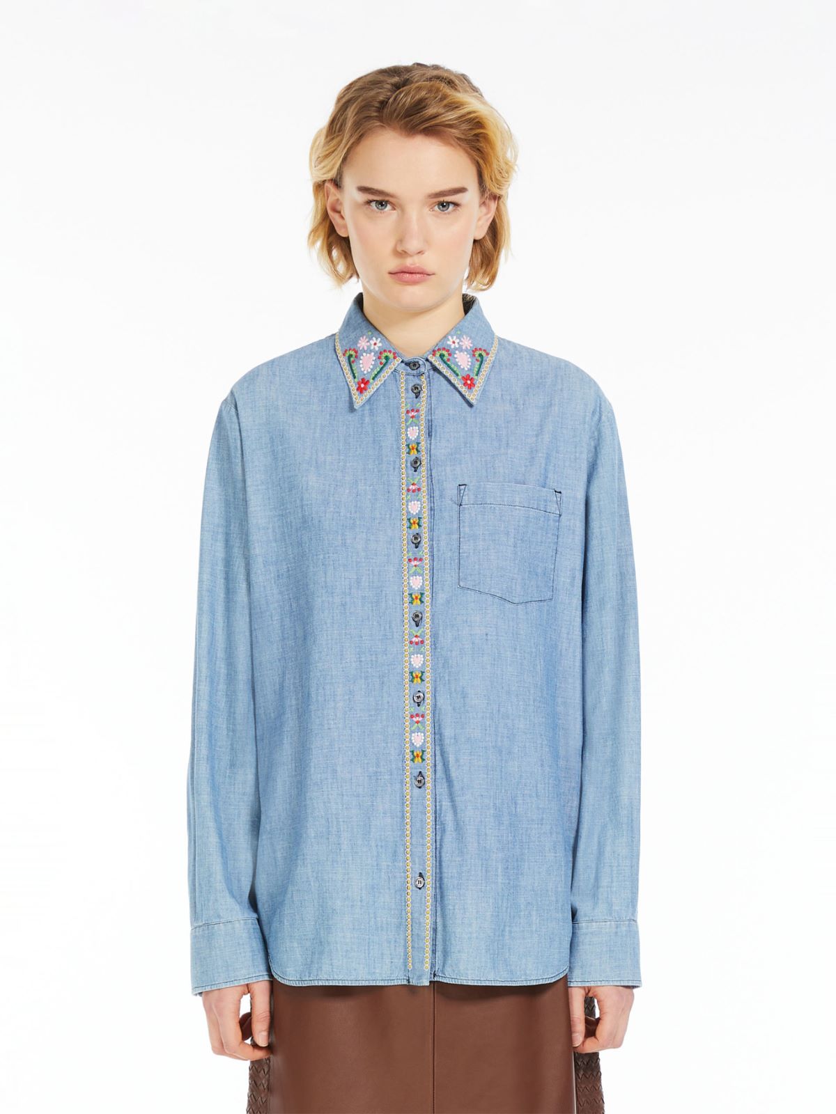 Cotton chambray shirt