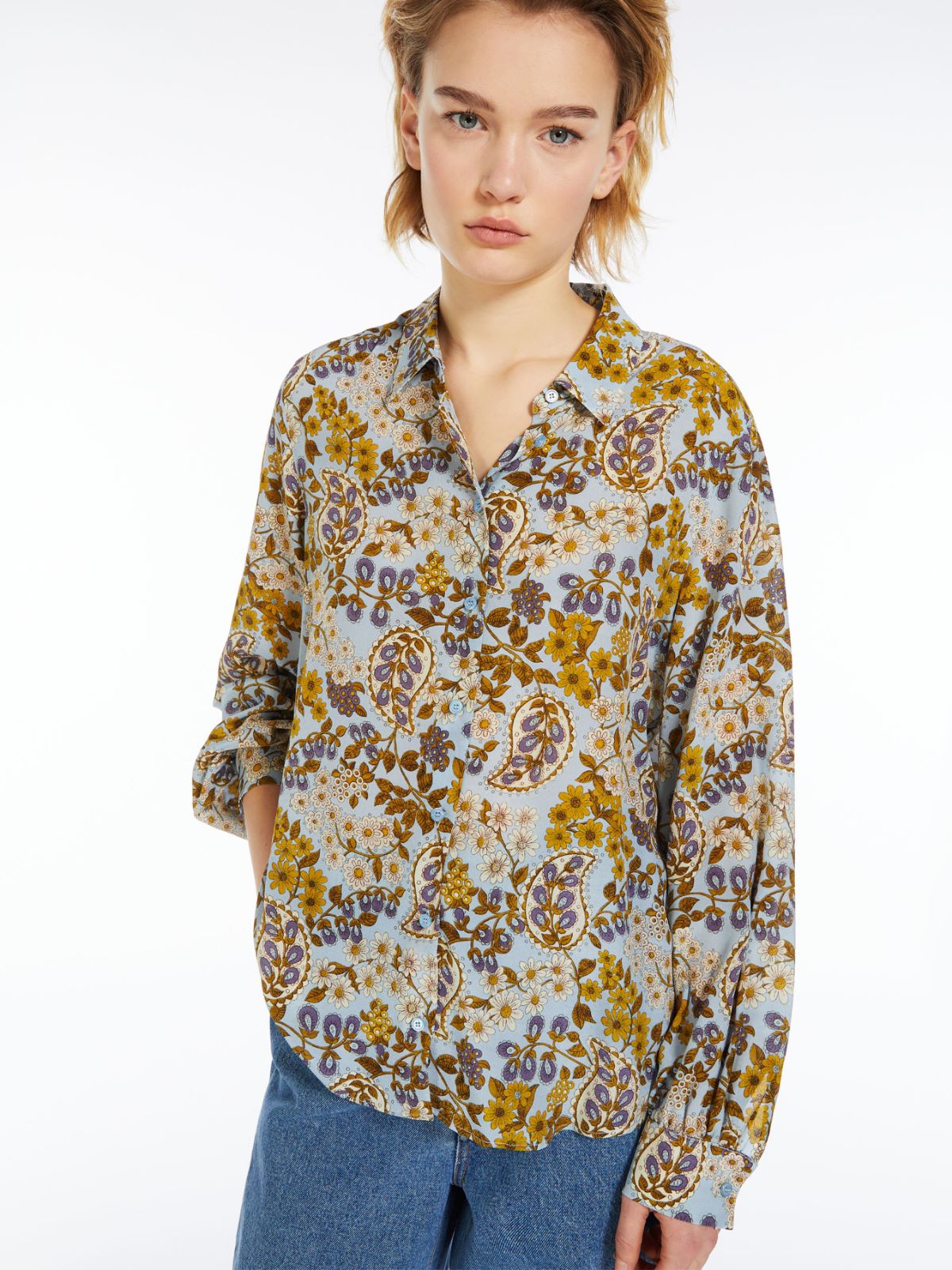 Classic crepe de chine shirt