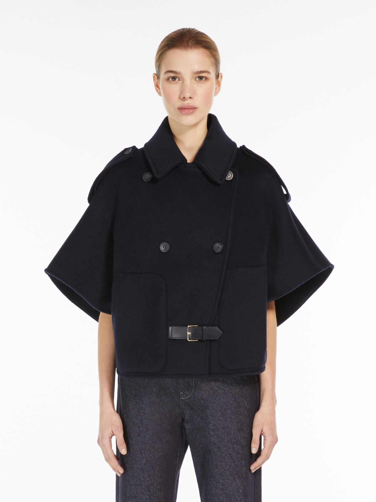 Cashmere trench coat cape