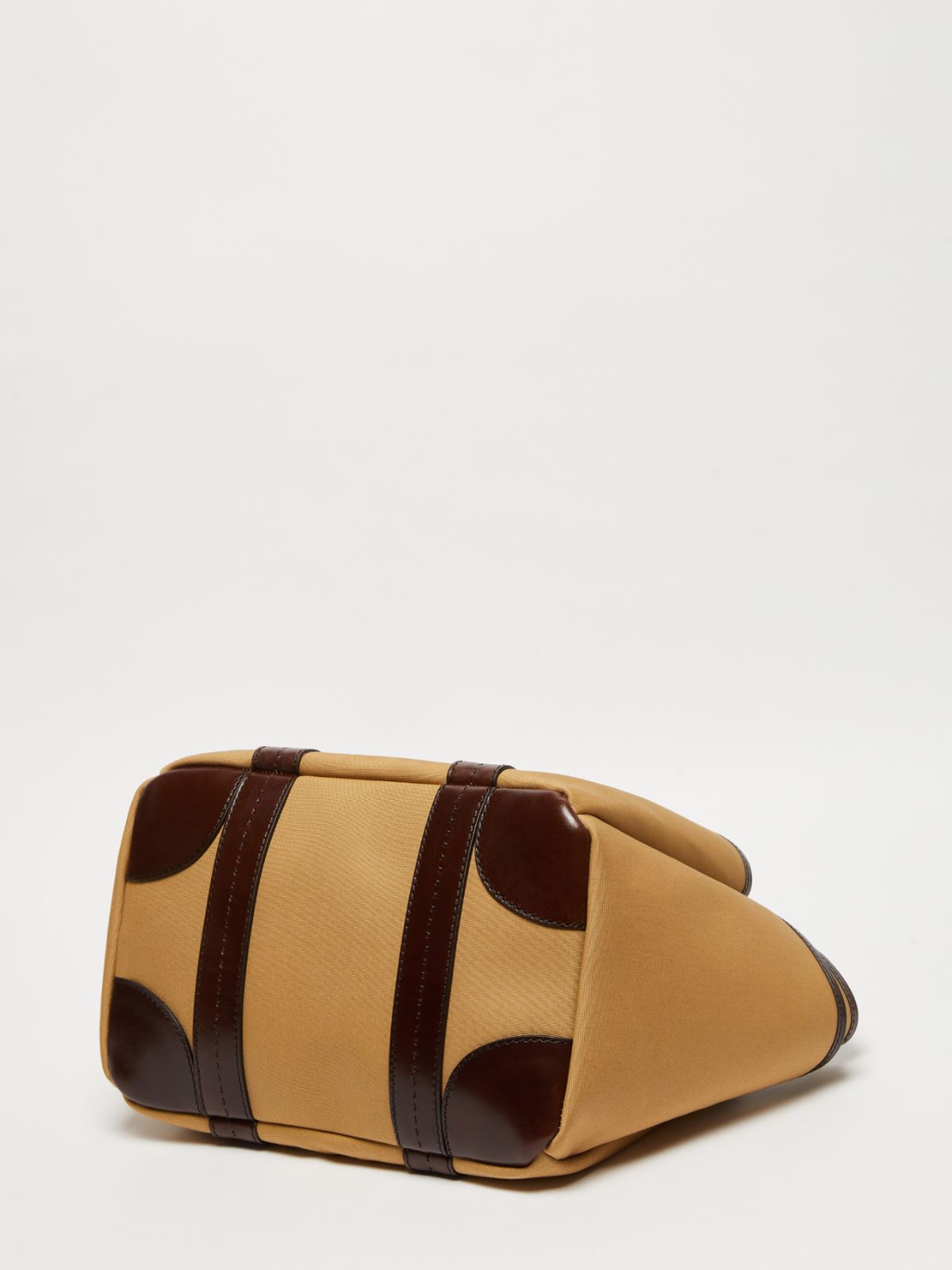 Canvas and leather Giardiniera tote bag