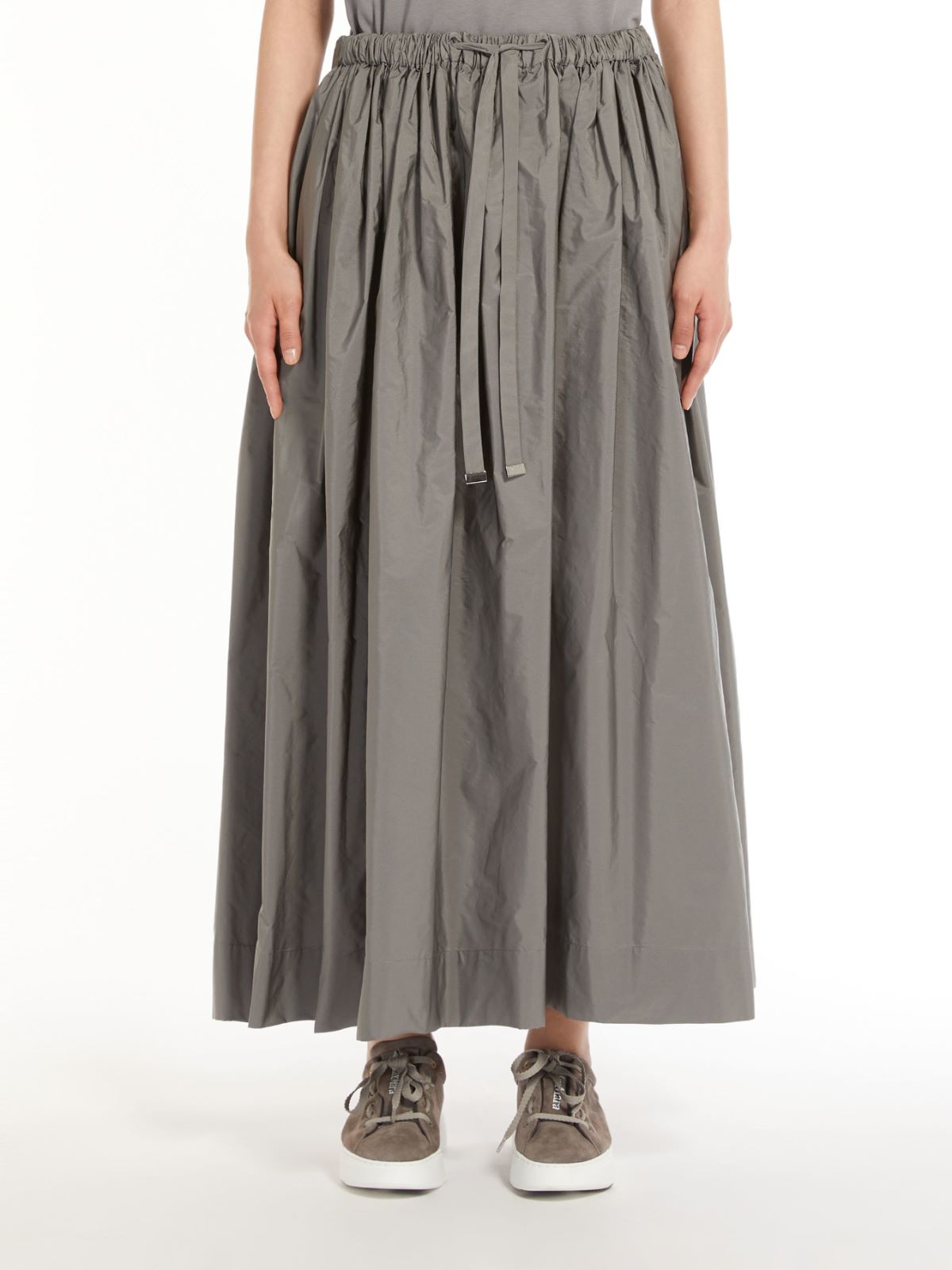 Taffeta drawstring skirt