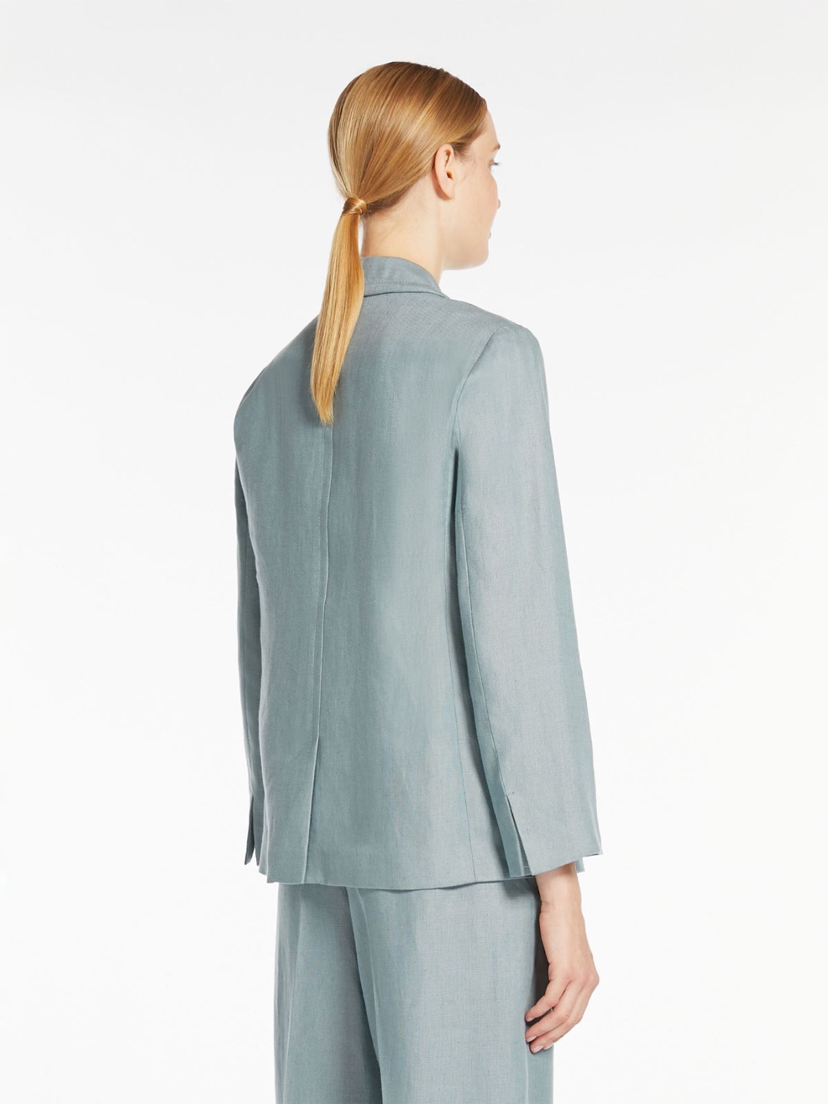 Single-breasted linen jacket