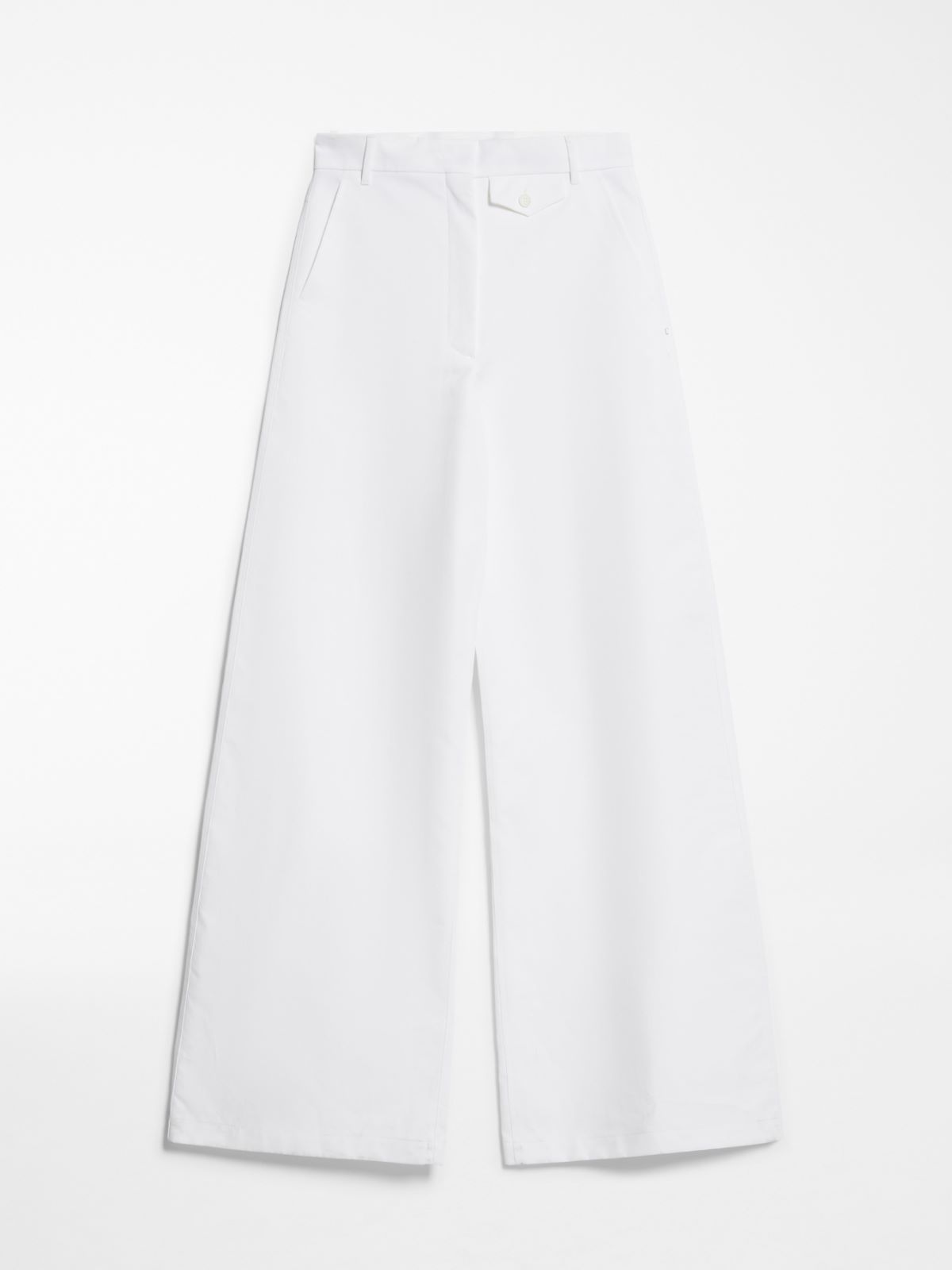 Oversized bonded cotton trousers