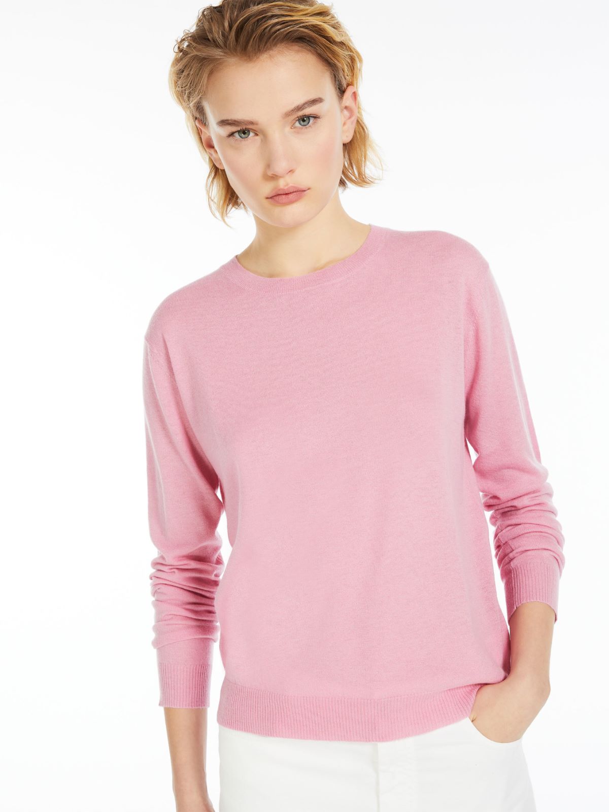 Wool and cashmere crew-neck sweater