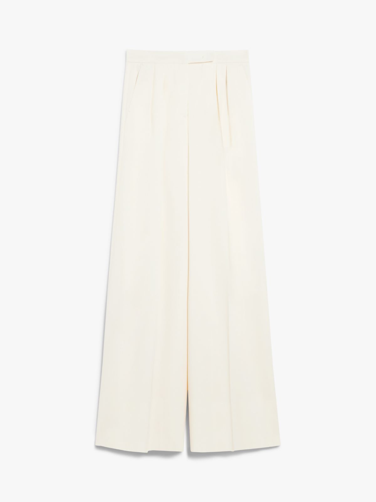 Wide-leg wool trousers