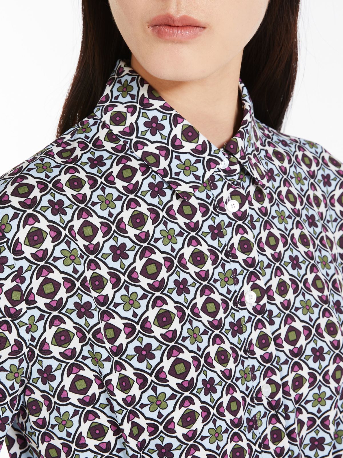 Viscose georgette shirt dress