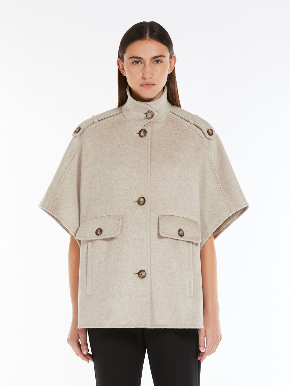 Lightweight cashmere cape