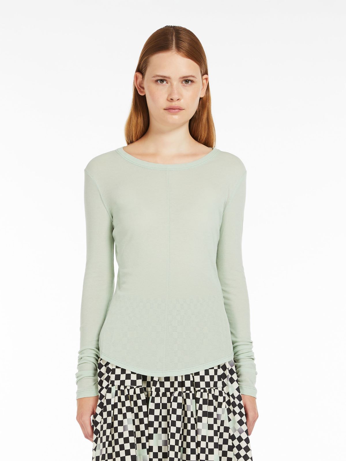 Cotton crepe jersey T-shirt